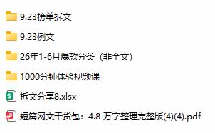 (20635期)某社群百人拆文交流群付费资源:千本爆款短篇拆解+每日拆文案例+网感训练+原创写作方法 (持续更新)网创吧-网创项目资源站-副业项目-创业项目-搞钱项目网创吧